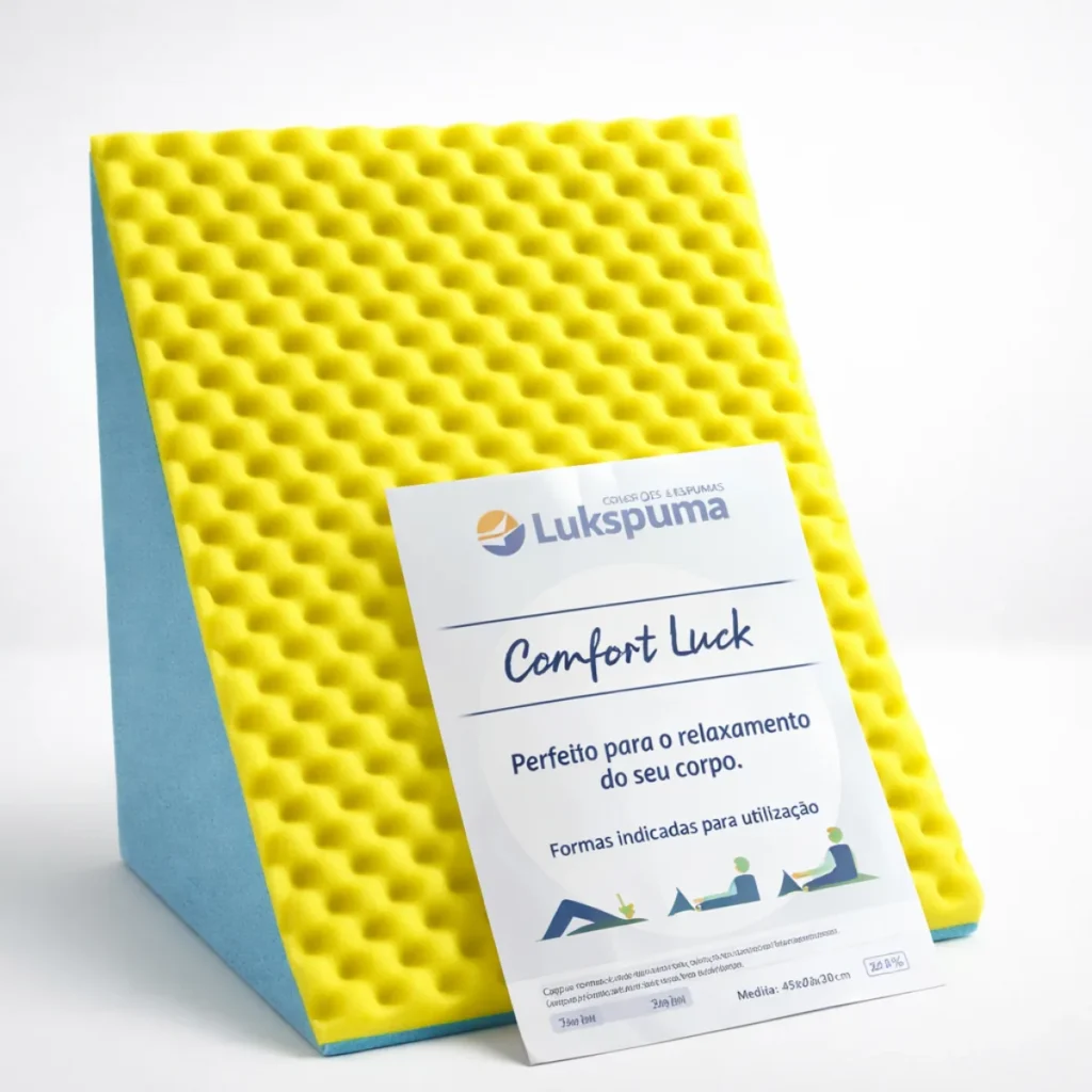 Encosto Triangular Anti Stress Luckspuma - Comfort Luck 65x45cm