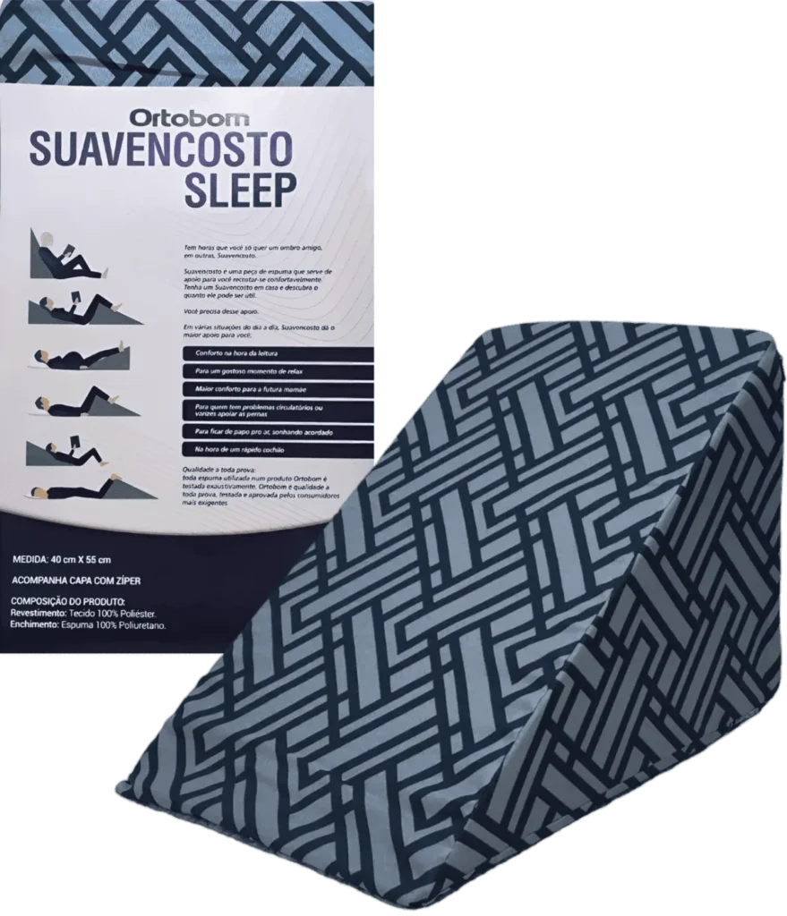 Suave Encosto Sleep Ortobom - Apoio de Pernas Triangular 55x40cm