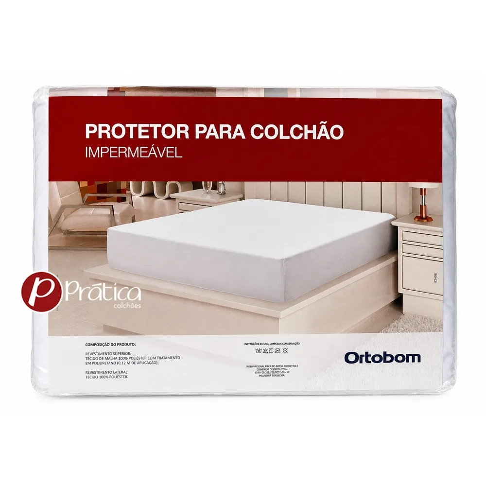 Protetor de Colchão Casal Impermeável 140x190 - Ortobom