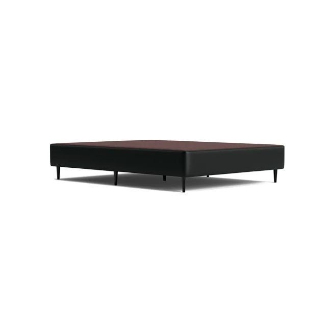 Cama Box Ortobom corino preto casal 138x188, vista geral