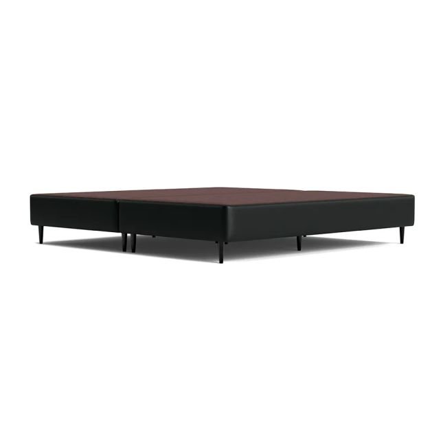 Cama Box Ortobom corino preto queen 158x198, vista geral