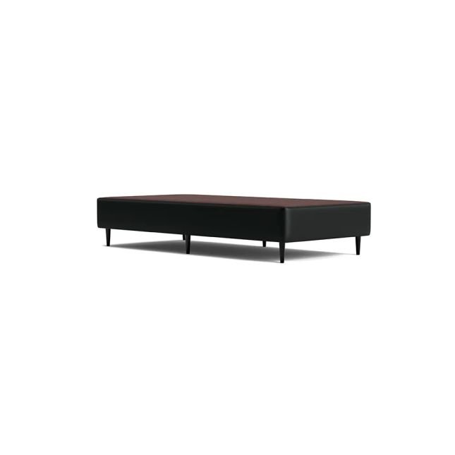 Cama Box Ortobom corino preto solteiro 88x188, vista geral